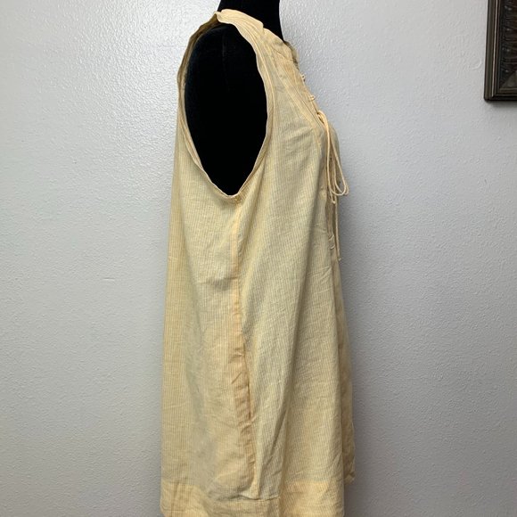 Free People Poppin Off Yellow White Stripe Dress - Picture 6 of 8